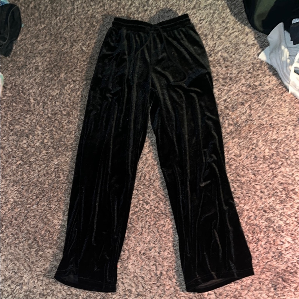 Women’s Black Velvet Pants
